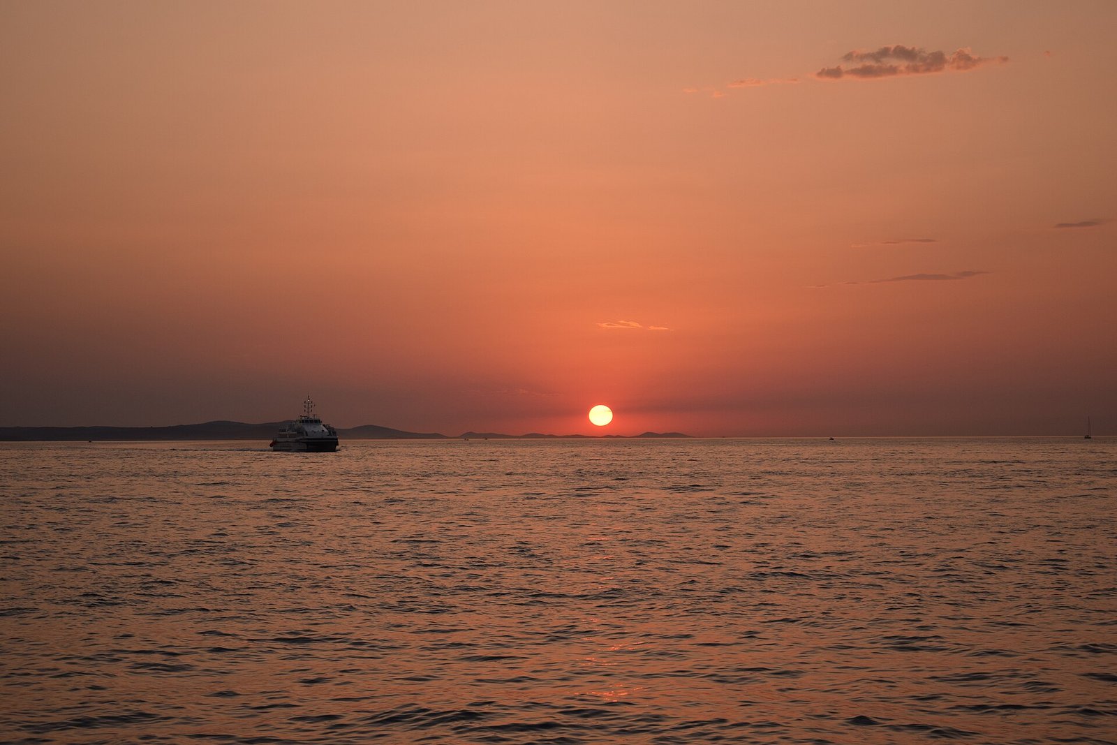 Greeting to the Sun at sunset
